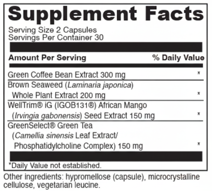Lipid Formula (60 Capsules) - formulated with clinically studied ingredients to help address aspects of weight control.