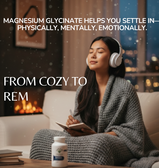 Magnesium Glycinate (90 Capsules) - a vital mineral that helps relax, sleep better and bone strength.