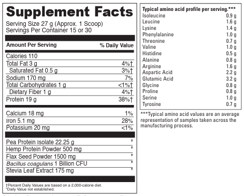 Vegan Protein Boost Vanilla (15 Servings) - great-tasting blend with probiotic, a well-rounded choice plant-based protein support.